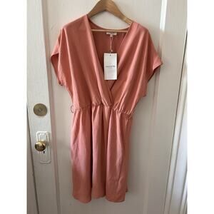 Grace & Mila Coral V Neck Flowy Dress | S